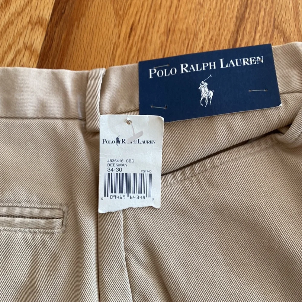 NWT POLO by Ralph Lauren mens khaki pants 34x30
